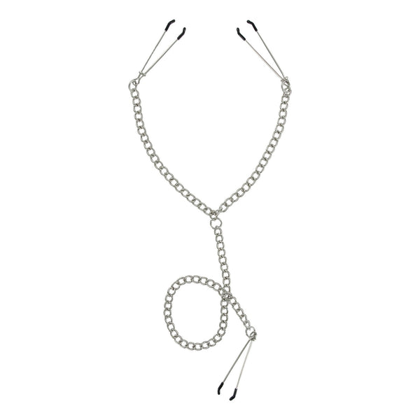 XR Brands Nipple to Clit Tweezer Clamp Set