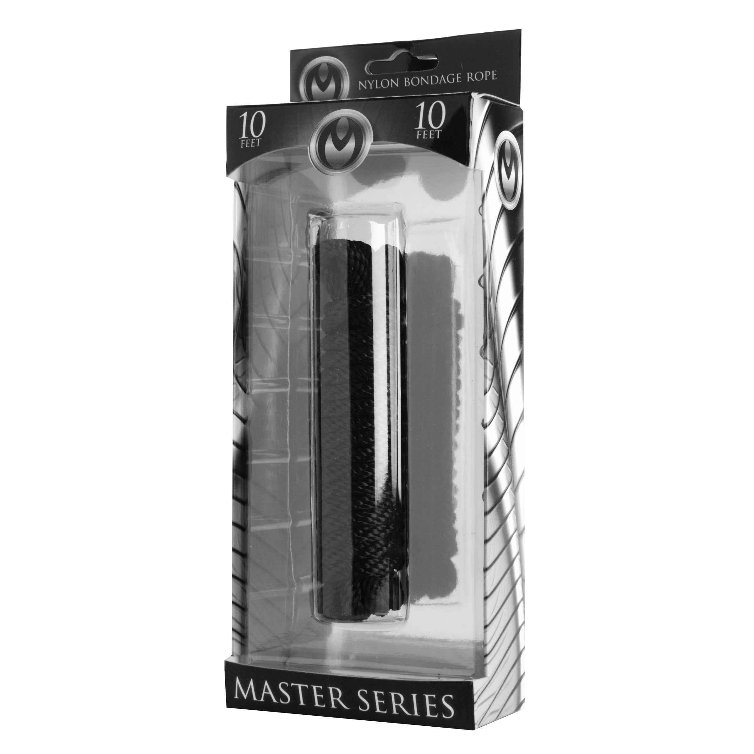 Master Series Premium Black Nylon Bondage Rope- 50 Feet Black / 10 ft