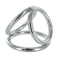 Master Series The Triad Chamber Cock and Ball Ring- Medium Grey / Medium