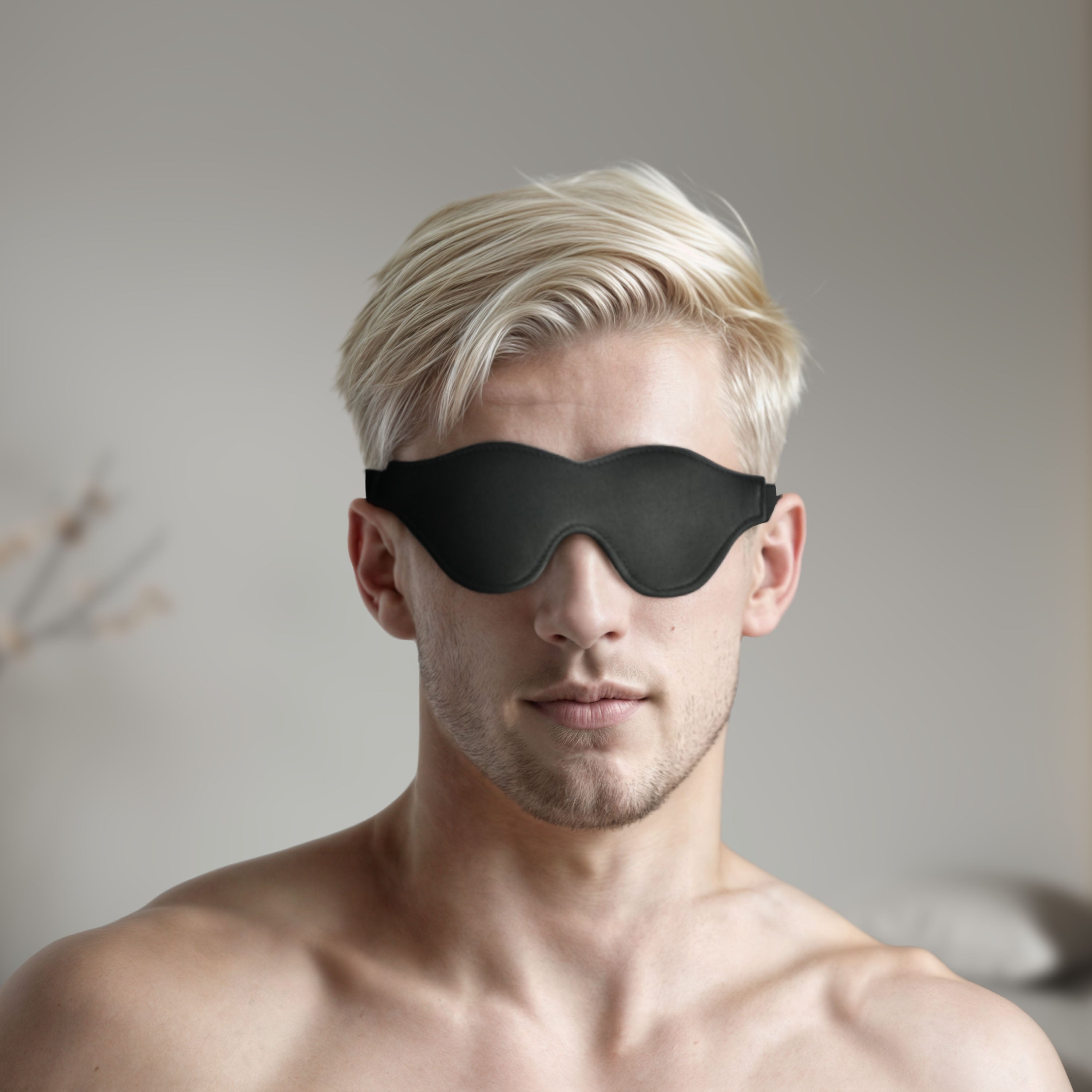 Strict Leather Strict Leather Black Fleece Lined Blindfold Black
