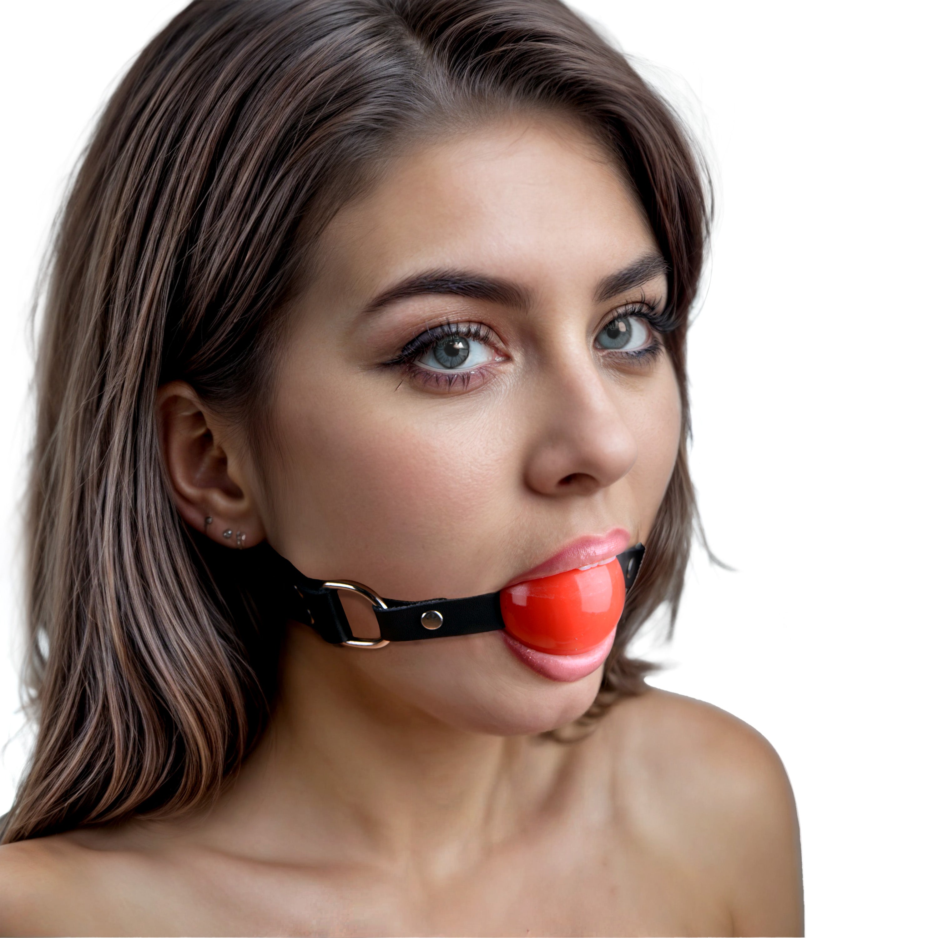 Strict Leather Red Silicone Ball Gag Red