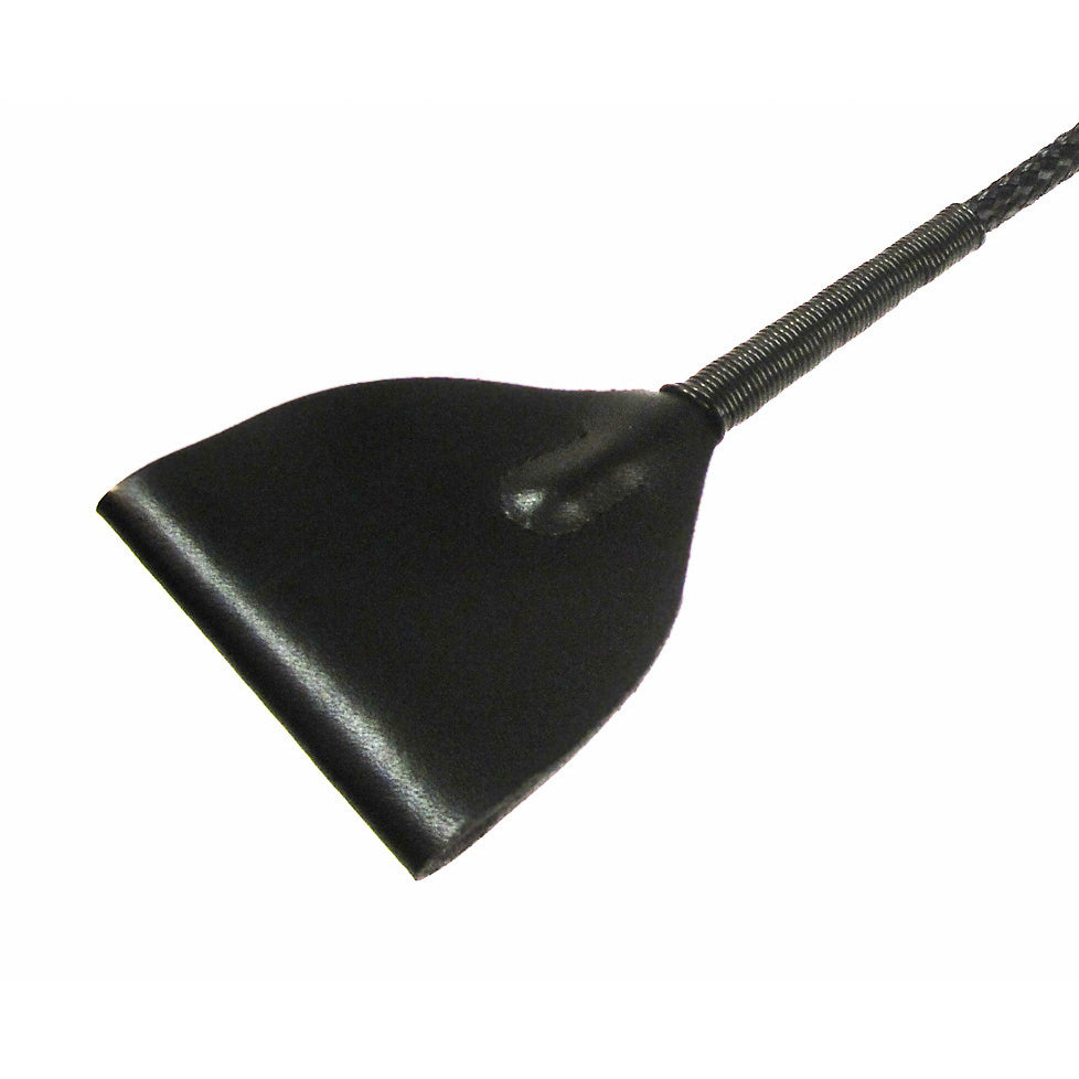 Master Series Mare Black Leather Riding Crop Black
