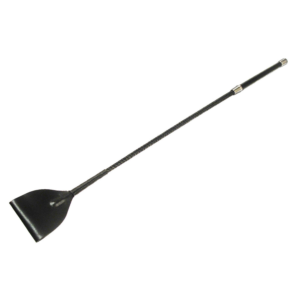 Master Series Mare Black Leather Riding Crop Black