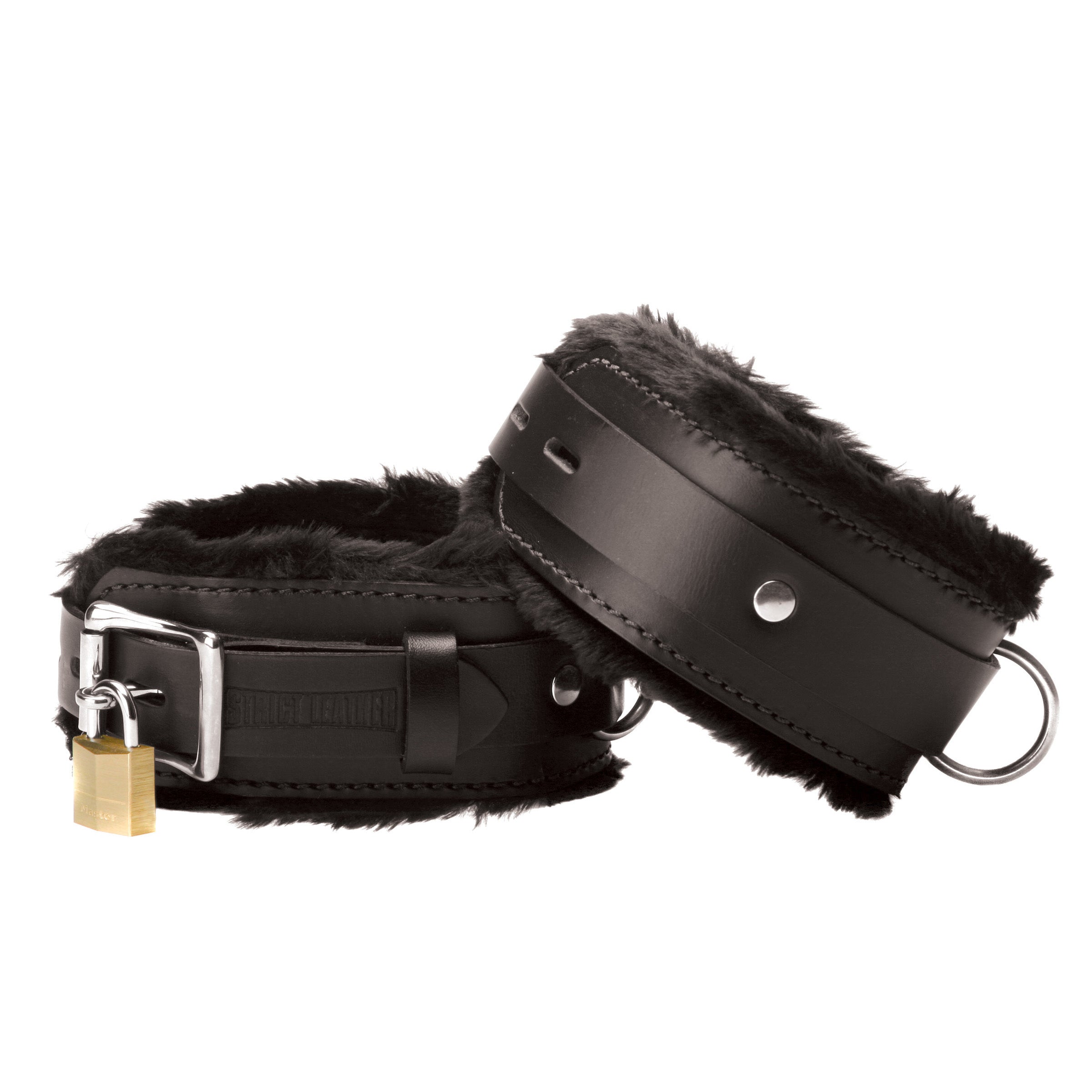 Strict Leather Strict Leather Premium Fur Lined Wrist Cuffs Black