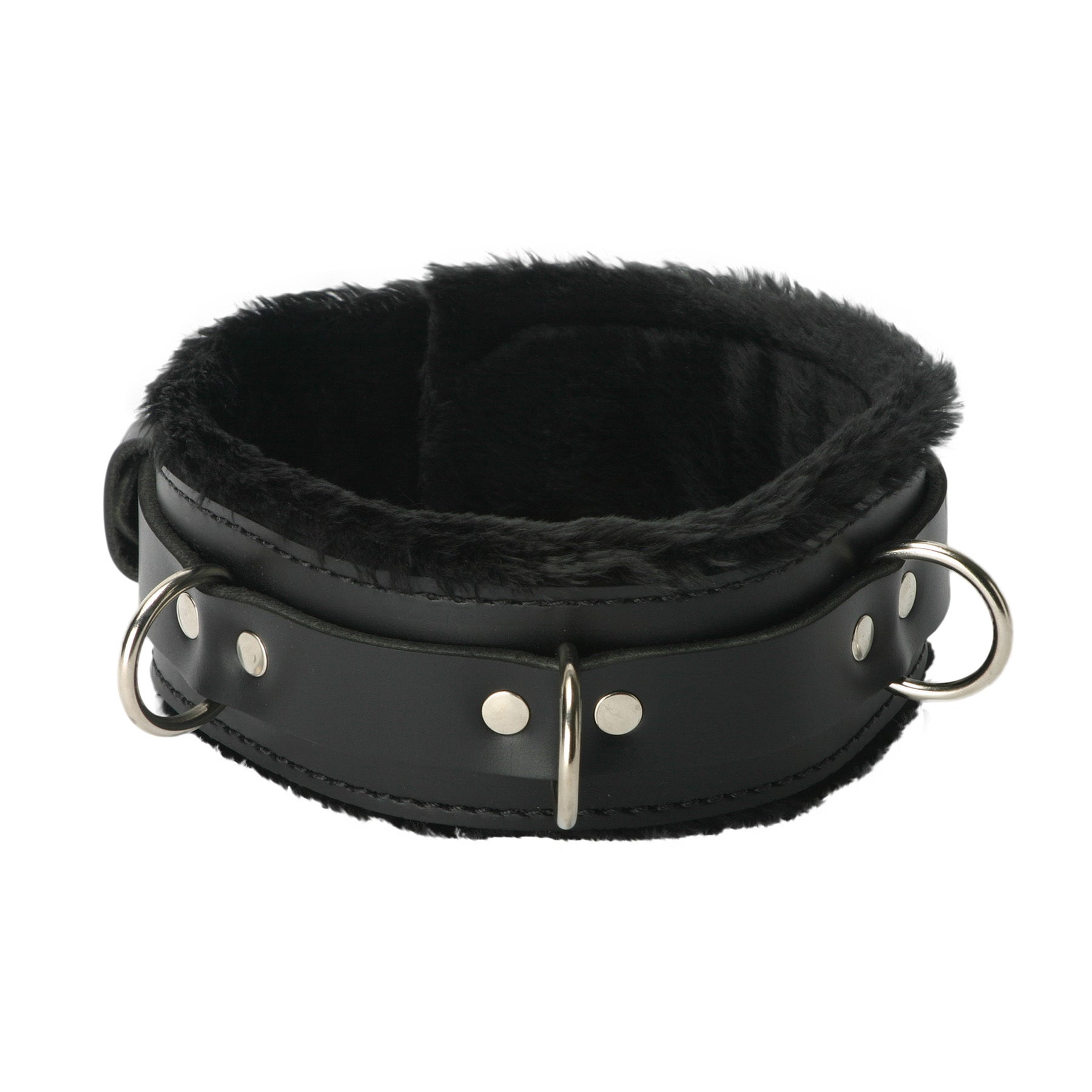 Strict Leather Strict Leather Premium Fur Lined Locking Collar- XL Black / Small/Medium