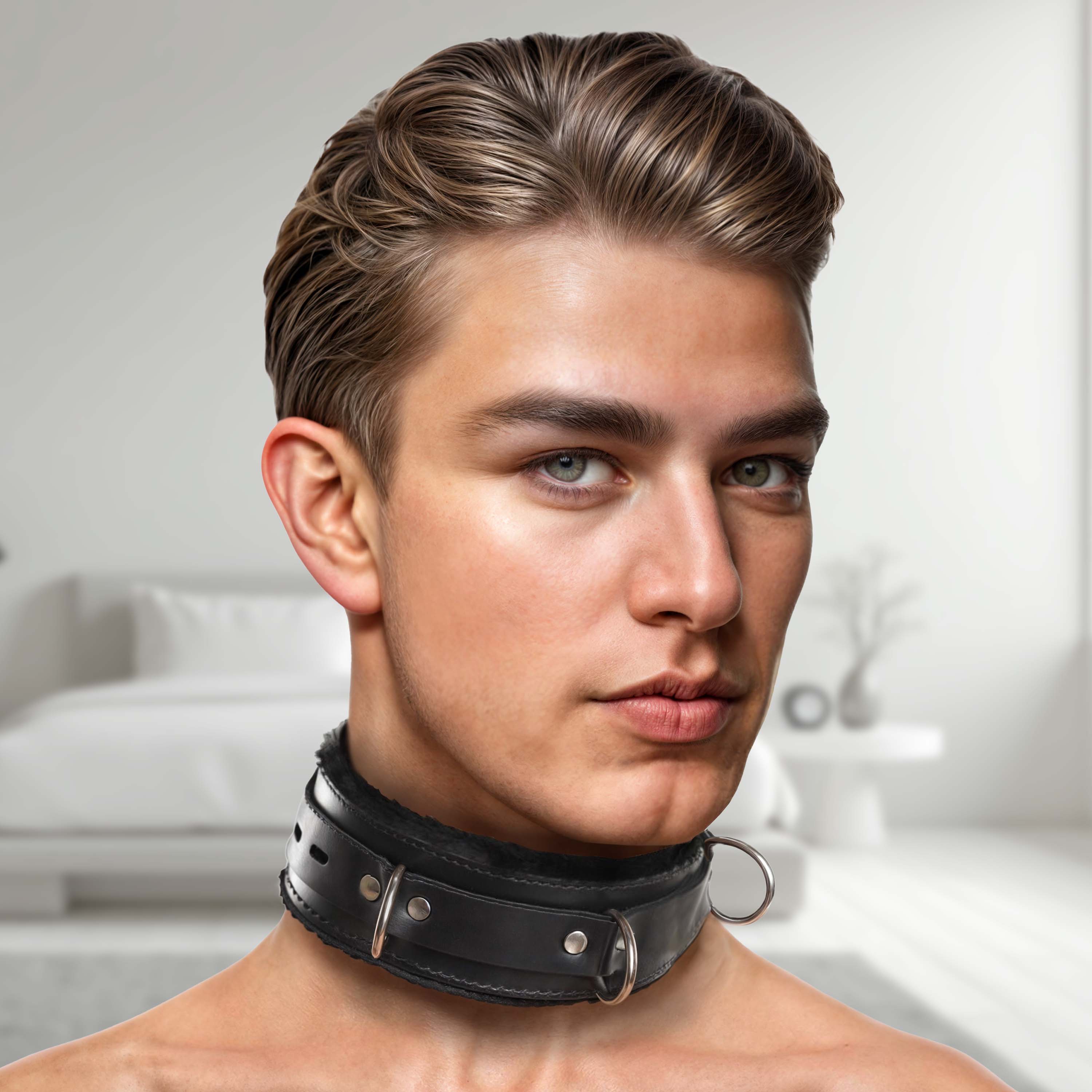 Strict Leather Strict Leather Premium Fur Lined Locking Collar- XL Black / Large/X Large