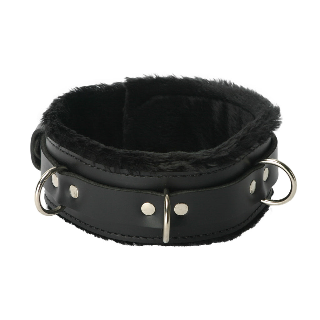 Strict Leather Strict Leather Premium Fur Lined Locking Collar- XL Black / Large/X Large