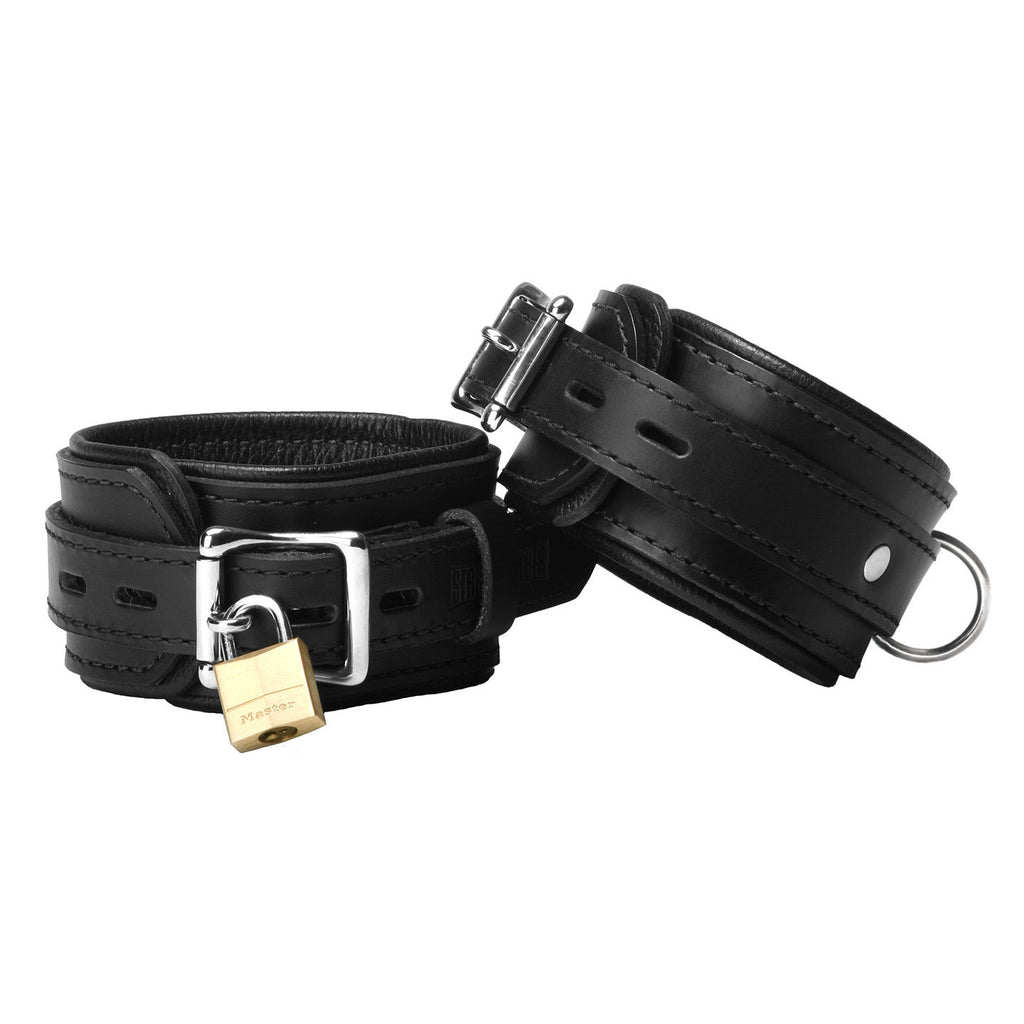 Strict Leather Strict Leather Premium Locking Wrist Cuffs Black