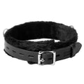 Strict Leather Strict Leather Narrow Fur Lined Locking Collar Black
