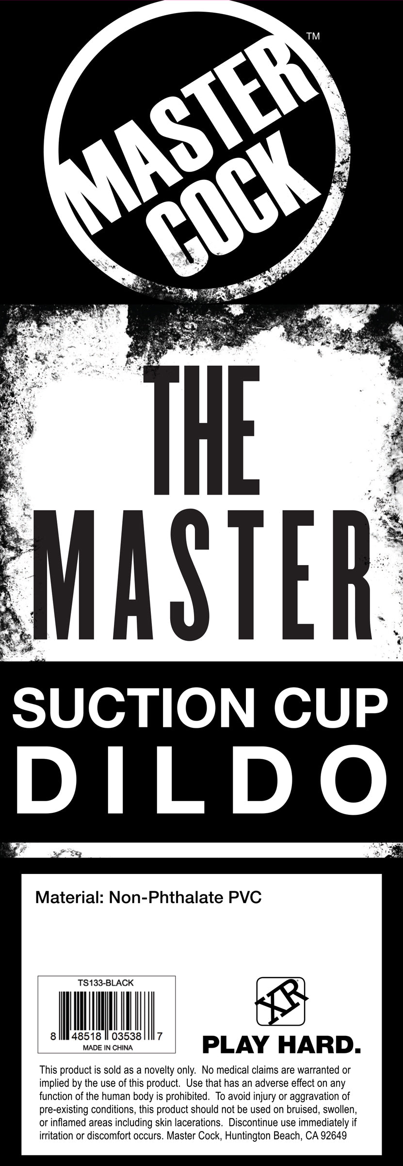 Master Cock The Master Suction Cup Dildo - Black Black
