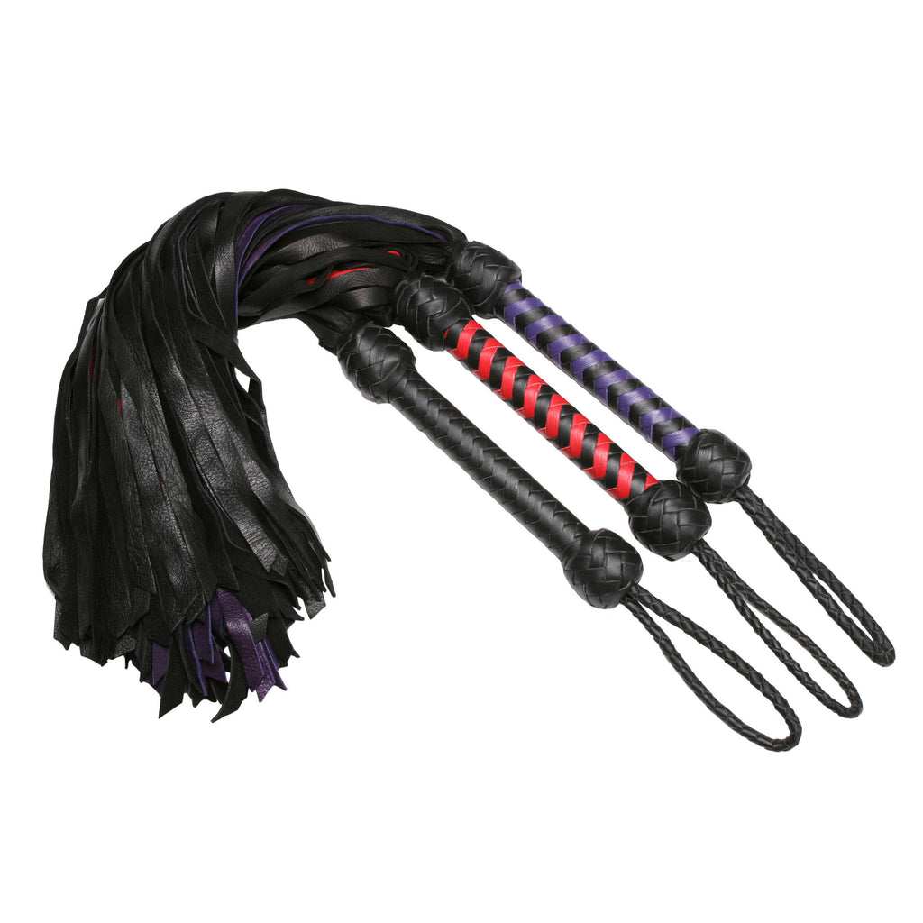Strict Leather Strict Leather Premium Deerskin Flogger- Red Purple