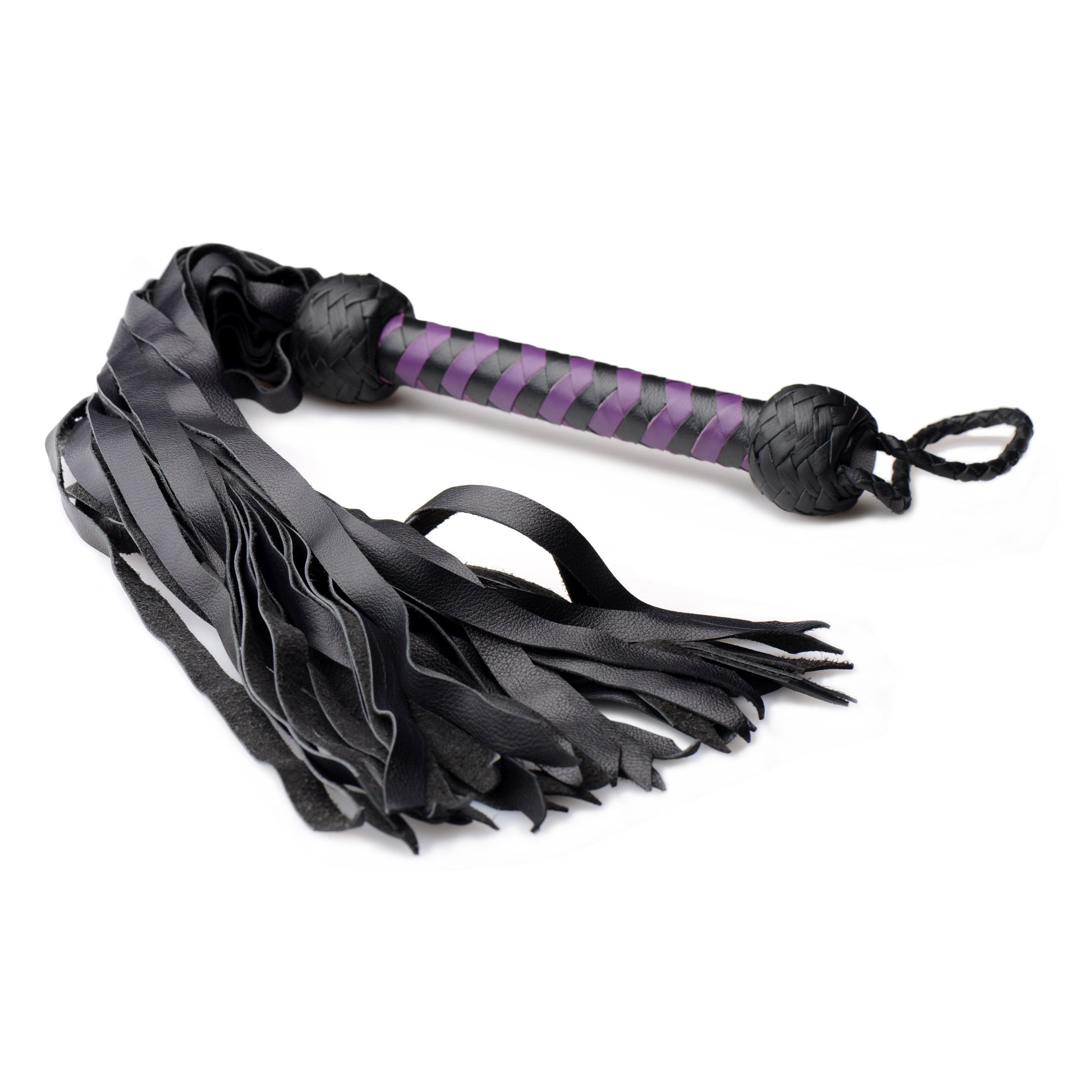 Strict Leather Strict Leather Premium Deerskin Flogger- Red Purple