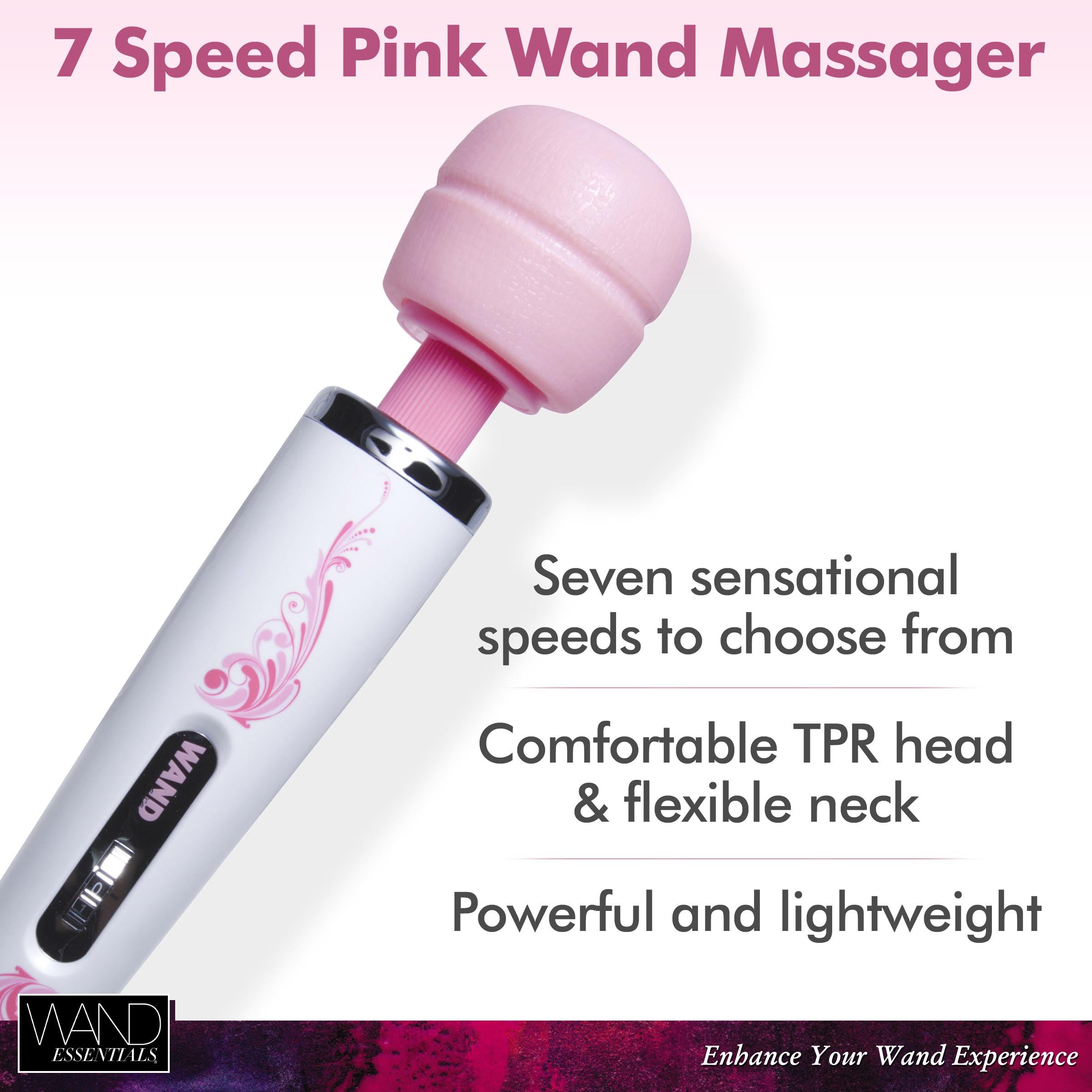 Wand Essentials Wand Essentials 7-Speed Wand Massager Pink