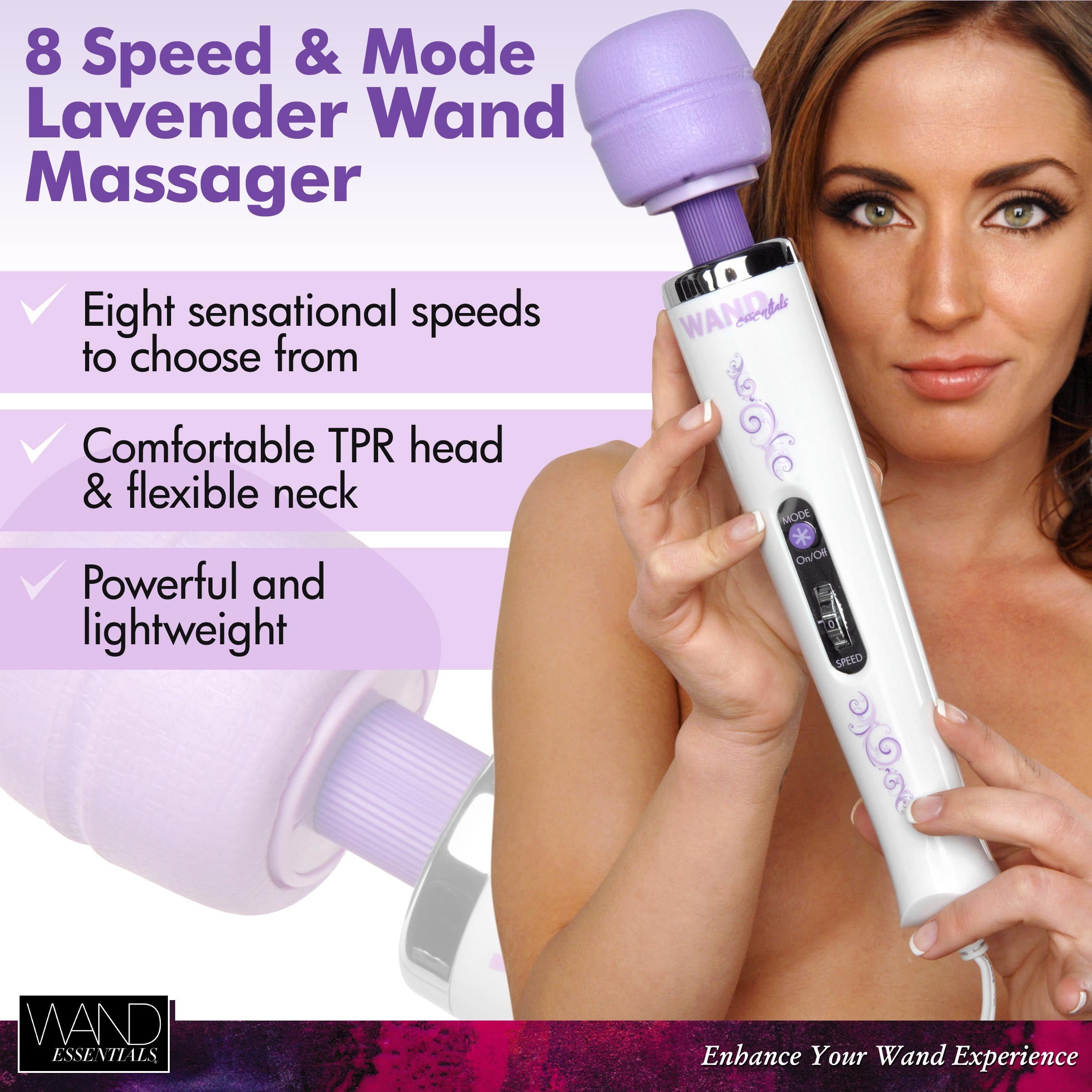 Wand Essentials Wand Essentials 8 Speed 8 Mode Massager Purple