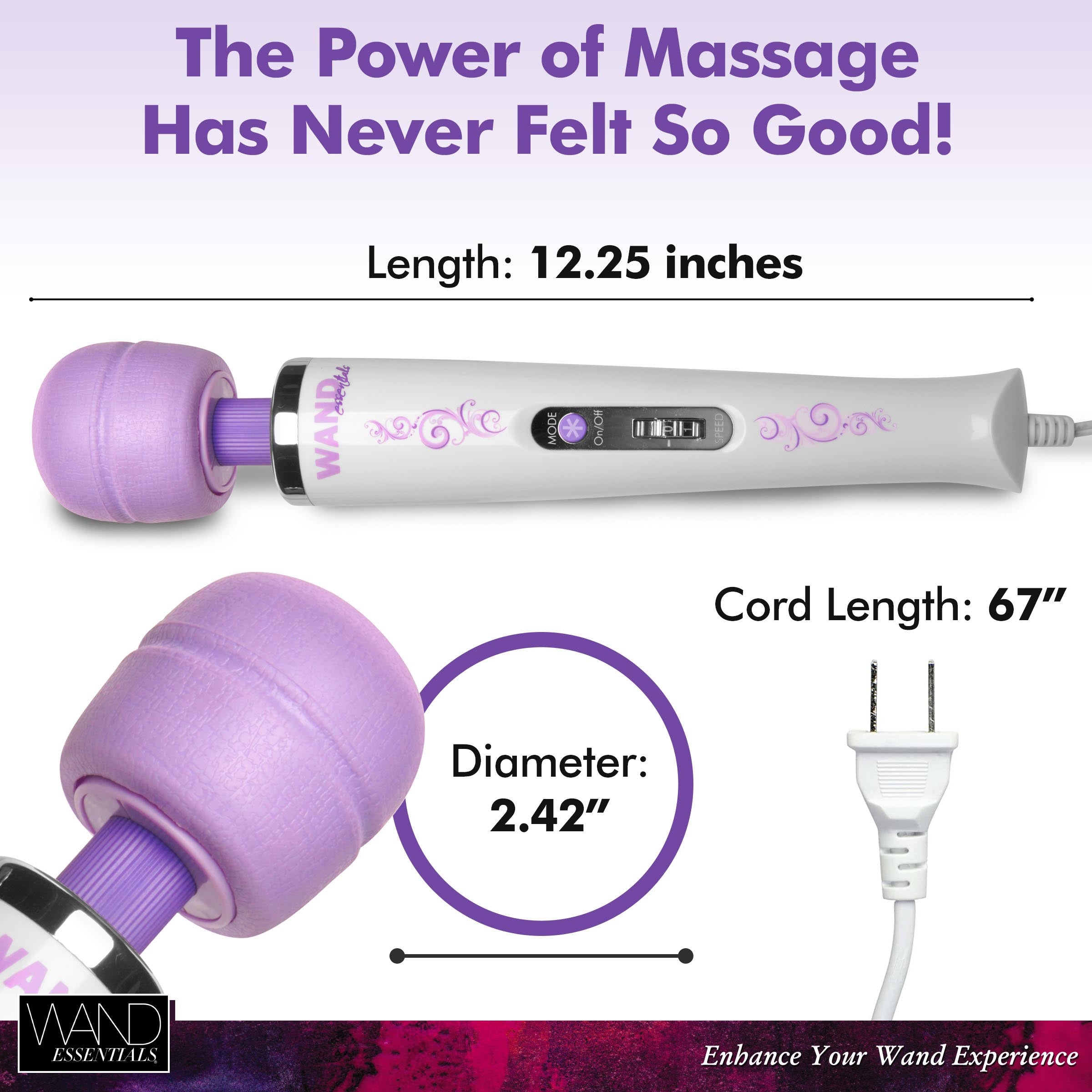 Wand Essentials Wand Essentials 8 Speed 8 Mode Massager Purple