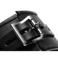 Strict Leather Padded Leather Locking Posture Collar Black