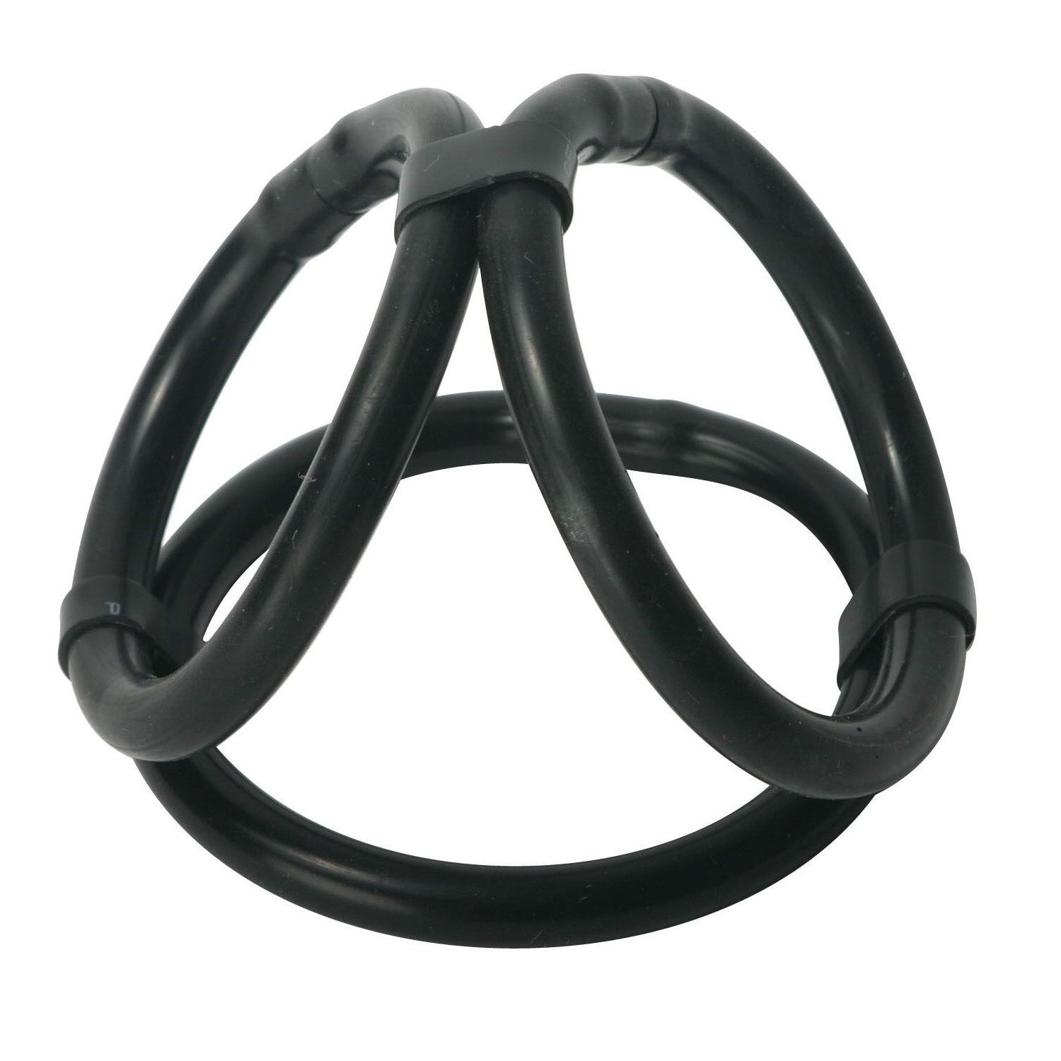 Trinity Men Easy Release Silicone Tri-Cock and Ball Ring Black